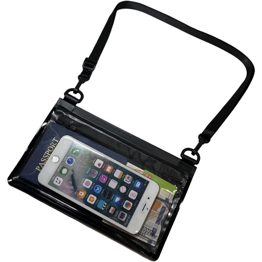 Women's Black Mini Crossbody Bag Travel Passport Wallet Shoulder Purse Small - Picture 9 of 9